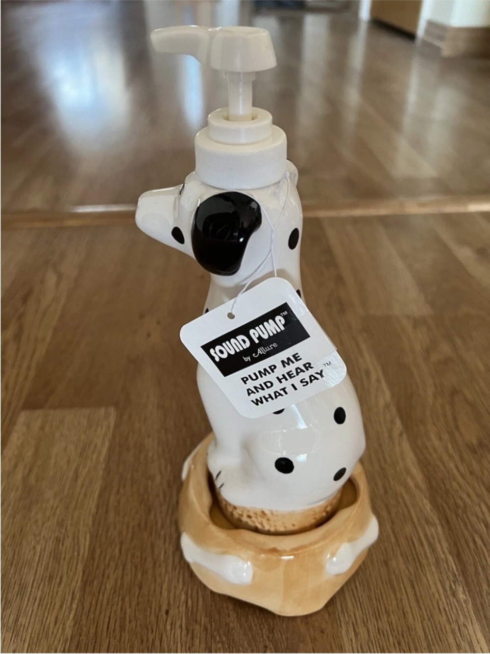 Vintage 1999 Sound Pump Dalmatian Ceramic Soap Dispenser